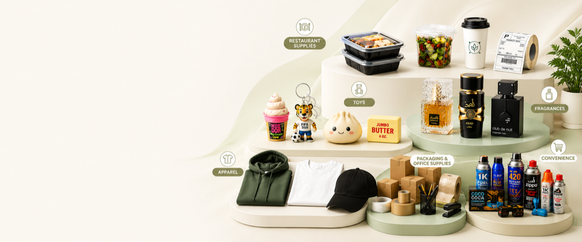 Trending toys, restaurant supplies, fragrances and everyday essentials