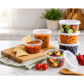 8 oz Deli Food Storage Containers with Airtight Lids