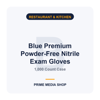 Blue Premium Powder-Free Nitrile Exam Gloves